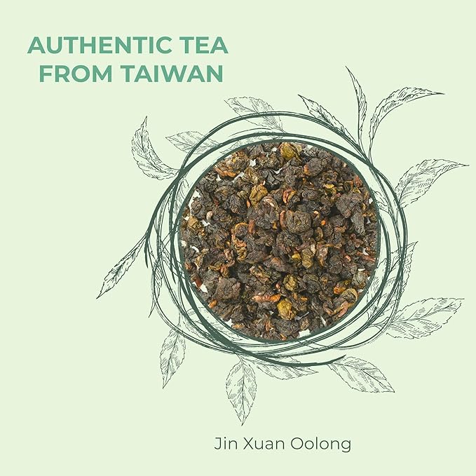Clouty Space Premium Taiwan Oolong Tea Bags - 10 Individually Wrapped Sachets Farm Direct Woody Aftertaste Includes Meditation Card Pure Oolong Tea Green Tea Alternative