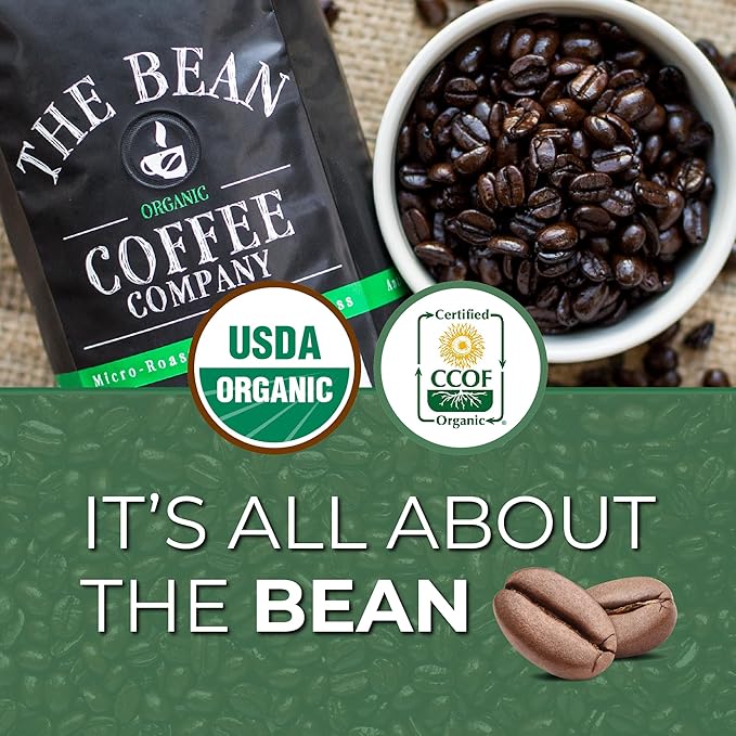 The Bean Organic Coffee Company Central America and Mocha Java Medium Roast Whole Bean Coffee 16-Ounce Bag