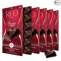 Red Delight Extra Dark Chocolate Bars - 3.53 oz Pack of 6 - Full-Size Keto-Friendly Low Carb Kosher No Added Sugar - European Vegan Chocolate with Smooth Creamy Texture