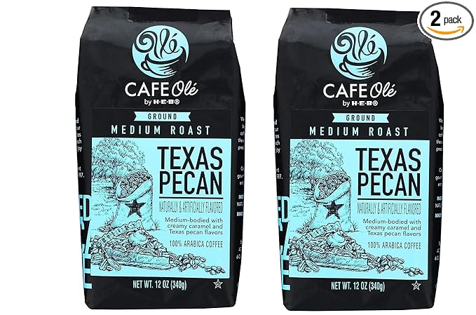 Roasting Plant Cafe Ole Texas Pecan Ground Coffee 12oz pack of 1 (12 Ounce - pack of 2