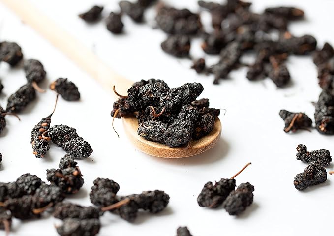 Food to Live Organic Dried Black Mulberries 1 Pound – Non-GMO Raw Fruit Unsulfured Unsweetened Vegan Mulberry in Bulk. Great for Snacking Desserts and Granola. No Sugar Added. Morus nigra