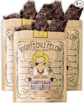 Righteous Felon Beef Jerky - Maryland Monroe Flavor - All-Natural Jerky - Locally Sourced &amp Dried Beef Jerky - Low-Sugar High-Protein Healthy Snacks - 2 Ounces 3 Pack