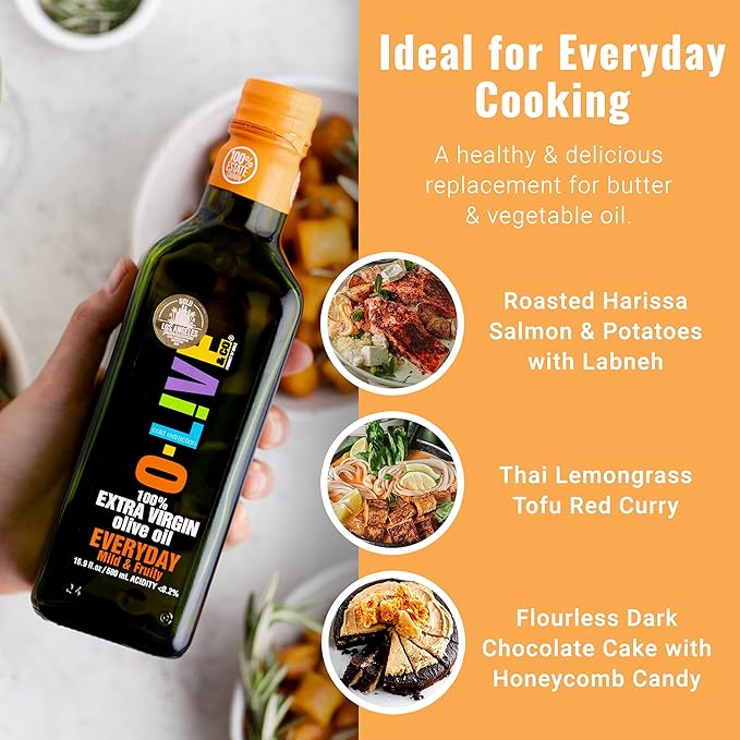 O-Live &amp Co. Extra Virgin Olive Oil First Cold Pressed Smooth &amp Fruity Estate Bottled Non-GMO Kosher Gluten-Free 66 fl oz (2L)