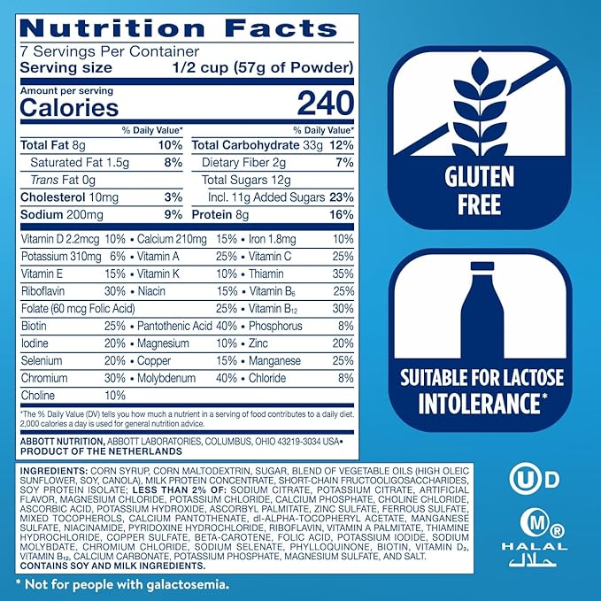 Ensure Original Nutrition Powder | Vanilla Protein Powder | Small Meal Replacement Shake Mix | 8g Protein 24 Vitamins &amp Minerals | Immune Health | 14.1 oz -pack of 6