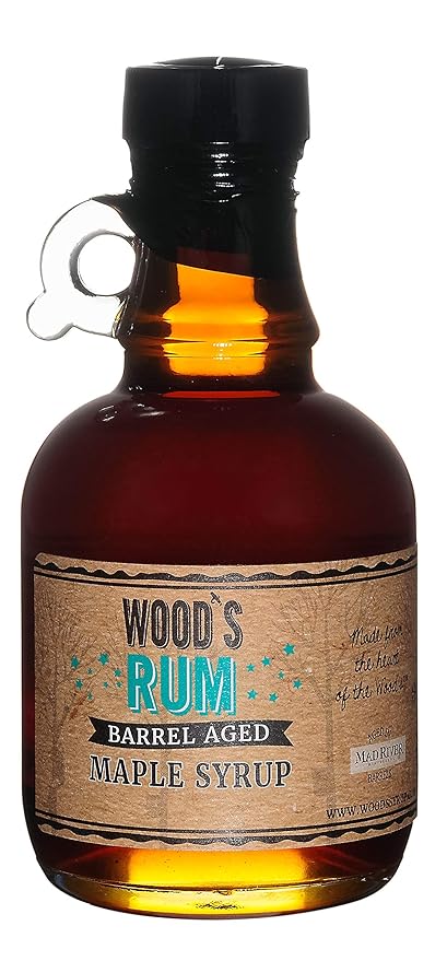 WOODS VERMONT Rum Barrel Aged Maple Syrup 8.45 OZ