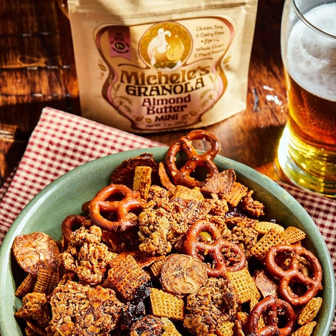 Michele's Granola Minis Variety Snack Pack Handmade Whole Grain Vegan Gluten-Free &amp Non-GMO 2oz Bags Pack of 4