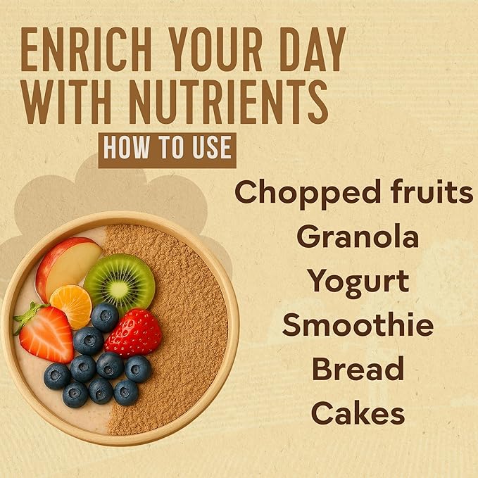 Organic Powder - Blend in Smoothies Cakes High Fiber Content Made w/Cold-Pressed Natural Ingredients Gluten-Free All Purpose Antioxidants Rich - Certified USDA (3.52 Oz (Pack of 1) Apple)