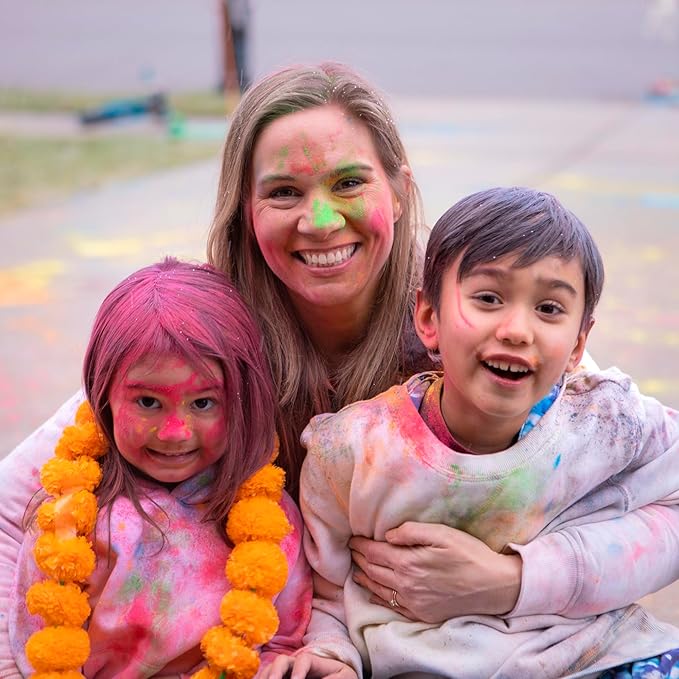 Kulture Khazana All Natural Washable Biodegradable Holi Non-Toxic Color Powder 100gm Pack of 20 Perfect for Color Play