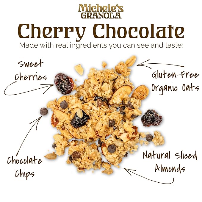 Michele's Granola Cherry Chocolate Handmade Whole Grain Gluten-Free &amp Non-GMO 36oz Resealable Bag