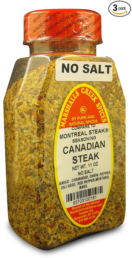 Marshalls Creek Spices (3 PACK) CANADIAN STEAK SEASONING NO SALT (COMPARE TO MONTREAL SEASONING ®)