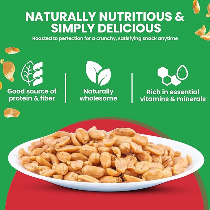 Roasted Unsalted Peanuts 5 Pounds (80oz) By We Got Nuts – Premium Quality Kosher Peanut – Healthy &amp Natural Rich Flavor Snack – Great For DIY Homemade Peanut Butter – Air-Tight Resealable Bag Pack