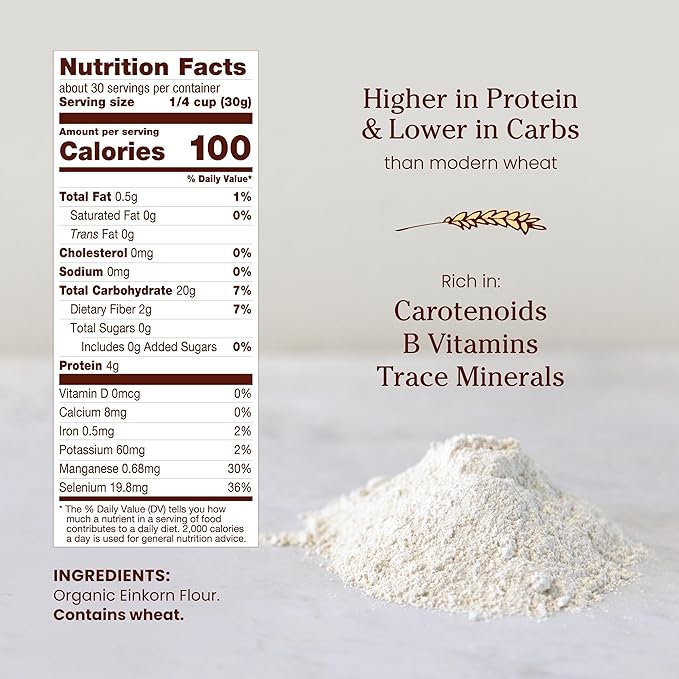 Jovial Organic Einkorn Flour 32 oz (2 pack)