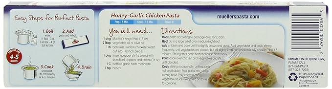 Mueller's Angel Hair Pasta 16 Ounce (Pack of 20)