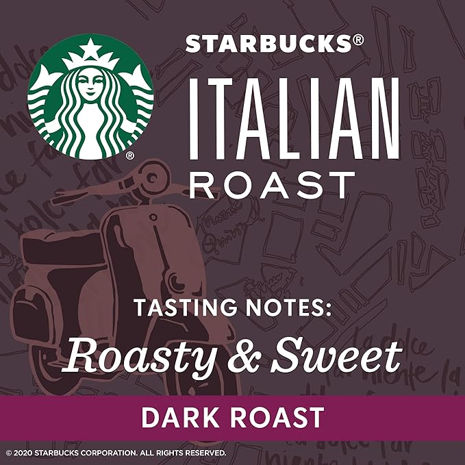 Starbucks Dark Roast Ground Coffee — Italian Roast — 100% Arabica — 1 bag (20 oz.)