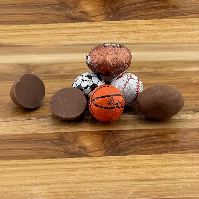 FirstChoiceCandy Milk Chocolate Foil Wrapped Balls (Assorted Sport 5 Pound)
