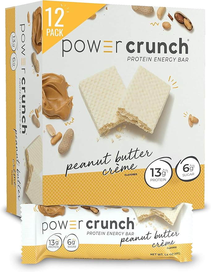 Power Crunch Protein Wafer Bars Peanut Butter Crème 1.4 Ounce &amp Protein Wafer Bars French Vanilla Creme 1.4 Ounce &amp Protein Wafer Bars Chocolate Mint 1.4 Ounce