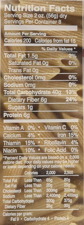 DeLallo Organic Whole Wheat Penne Rigate #361 Pound (Pack of 16)