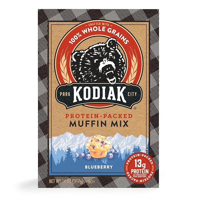 Kodiak Cakes Muffin Mix Blueberry 14 Ounce Pack of 6
