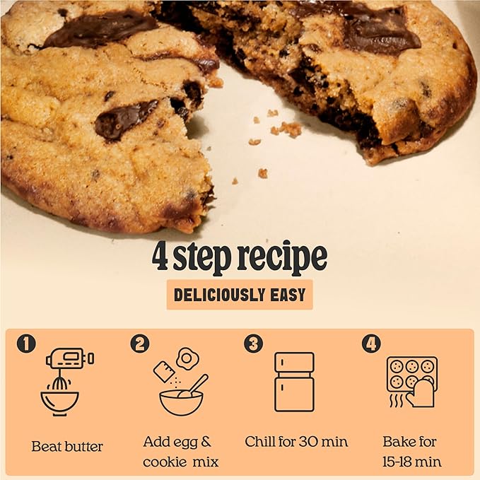 Cravings by Chrissy Teigen 6-Piece Bundle with 15.76 oz Chocolate Chip Cookie Mix (Pack of 3) &amp 12.1 oz Peanut Butter Oatmeal Brown Sugar Cookie Mix (Pack of 3)