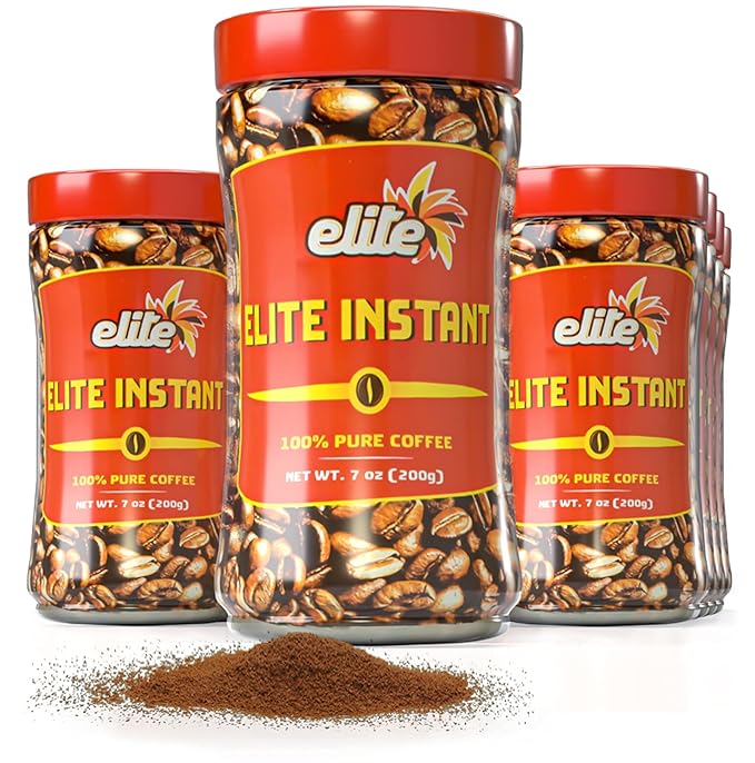 Elite Instant Coffee 7oz (12 Pack) | Kosher for Passover Rich &amp Aromatic Product of Israel