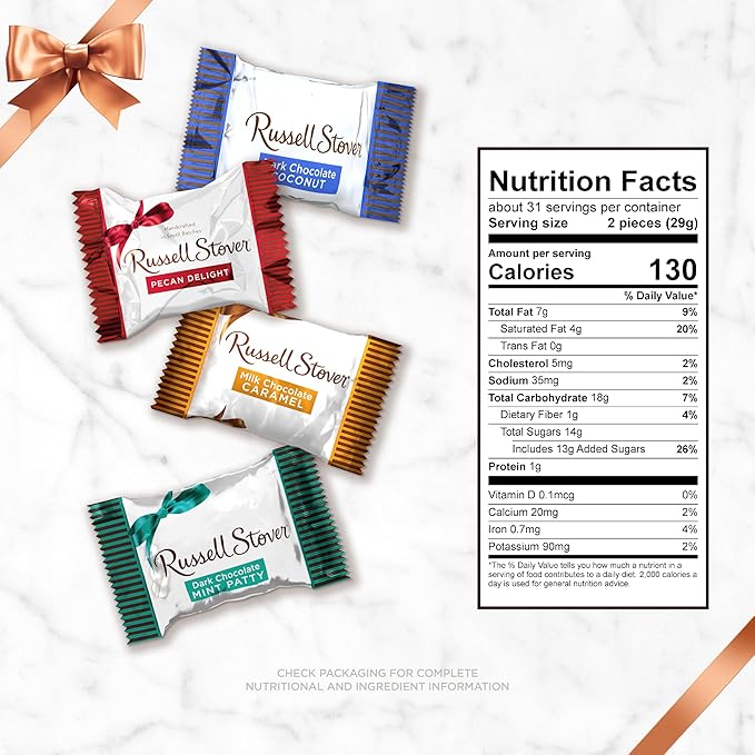 RUSSELL STOVER Shareables Assorted Milk &amp Dark Chocolate Candy Gift Bag 31.9 oz.
