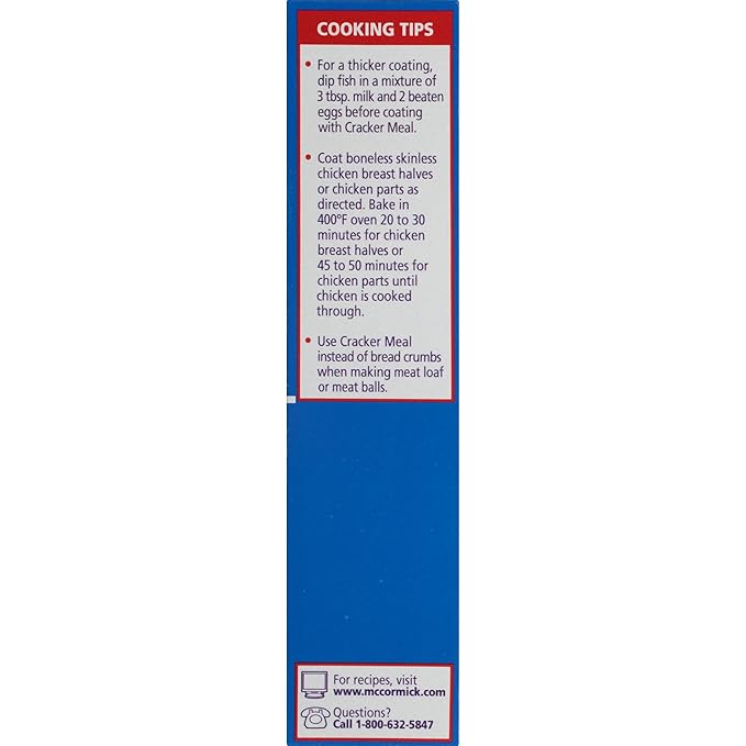 McCormick Golden Dipt Cracker Meal Seafood Fry Mix 10 oz (Pack of 8)