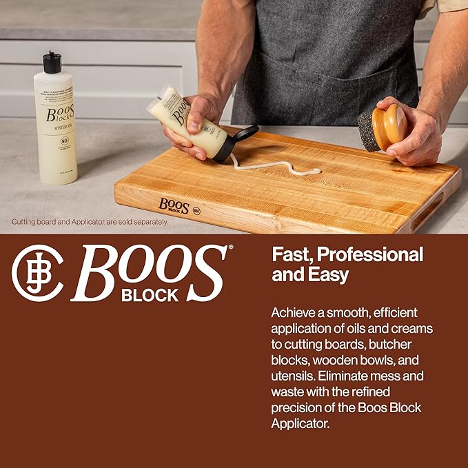 John Boos 2-Piece All-Natural Care &amp Maintenance Set – 16 oz Mystery Oil &amp 5 oz Board Cream for Butcher Blocks Cutting Boards Wood Countertops and Wooden Utensils