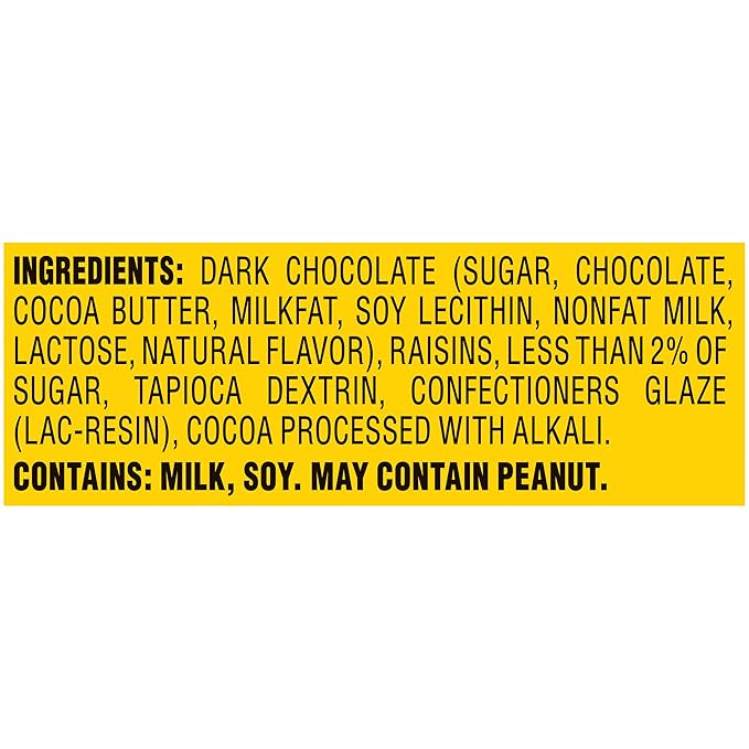 Raisinets Dark Chocolate Covered California Raisins Movie Theater Candy Box 3.1 oz each Bulk 15 Pack