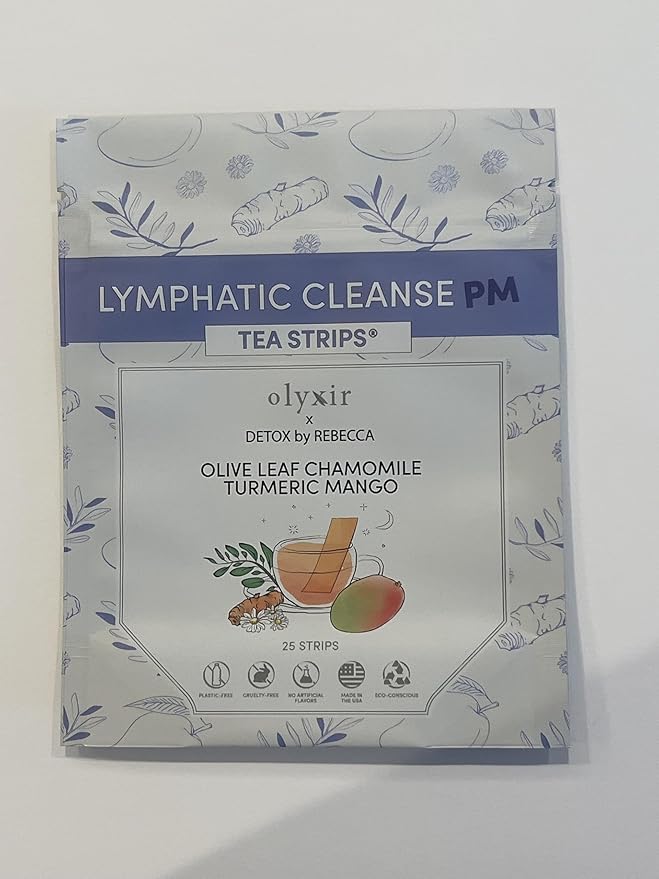 Lymphatic Cleanse PM | Olive Leaf Chamomile Turmeric Mango | 25 Servings