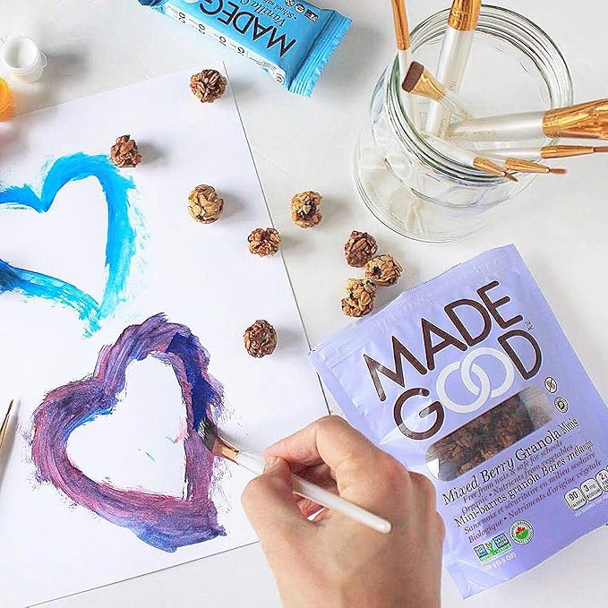 MadeGood Mixed Berry Granola Minis USDA Certified Organic Gluten Free &amp Non-GMO 3.5 Oz (Pack of 6)