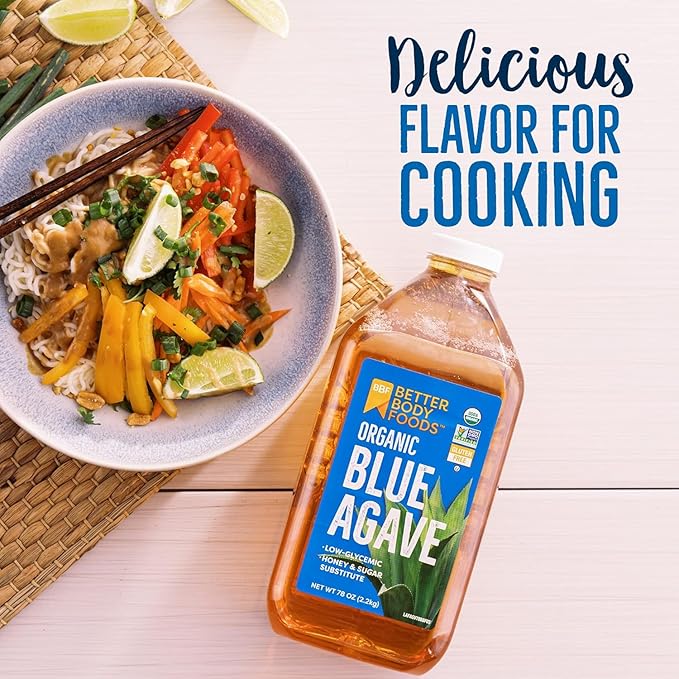 BetterBody Foods Organic Blue Agave Low Glycemic Sweetener 78 oz