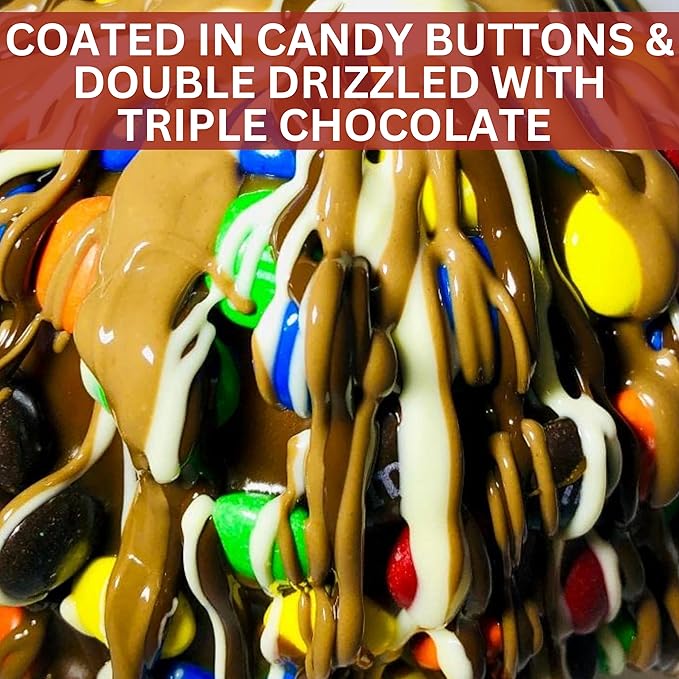 TV's Deli &amp Diner Gourmet Jumbo Caramel Apple | Caramel Candy Buttons &amp Triple Chocolate | Handmade &amp Freshly Prepared (Candy Buttons &amp Triple Chocolate)