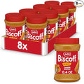 Lotus Biscoff CRUNCHY Cookie Butter Spread non GMO + Vegan 13.4 Oz Jar (Pack of 8)
