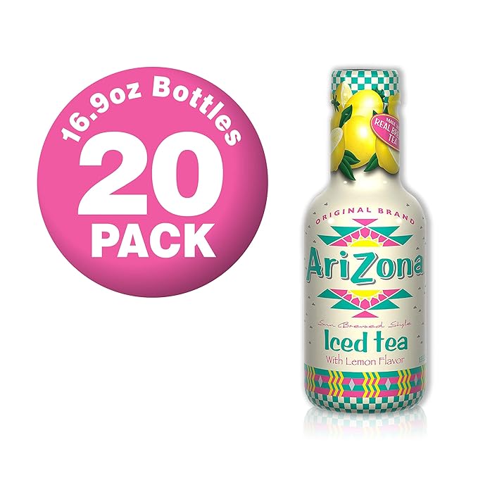 Arizona Lemon Tea 16.9 Fl Oz Pack Of 20