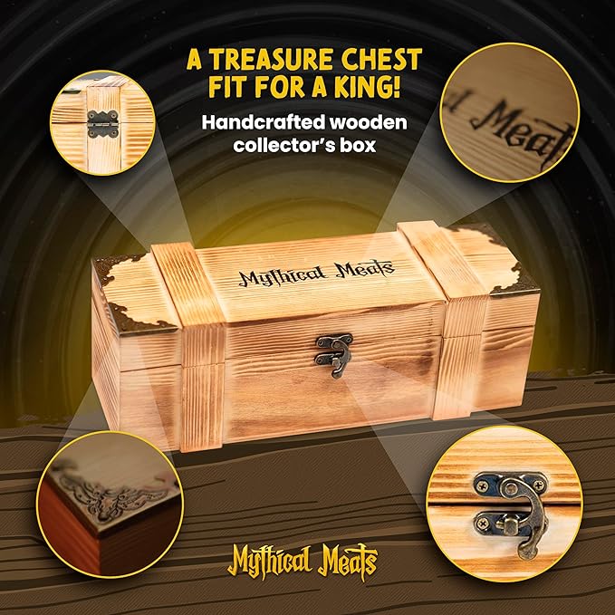 Mythical Meats Deluxe Loot Crate – Indulge in 20 Exotic Game Snack Sticks – Dried &amp Dehydrated Meats Seasoned to Perfection – High Protein &amp Keto Friendly – Collectible Box