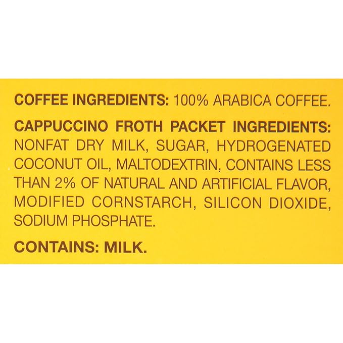 Gevalia Cappuccino K-CUP Pods and Froth Packets 9 Count (Pack of 6)