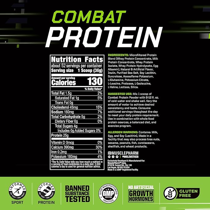 Muscle Pharm Combat 4lb Horchata Protein &amp MusclePharm Combat Chocolate Peanut Butter Cup Sport Bars