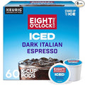 Eight O'Clock Coffee ICED Dark Italian Keurig Single-Serve K-Cup Pods Dark Roast Iced Coffee 60 Count (6 Packs of 10)