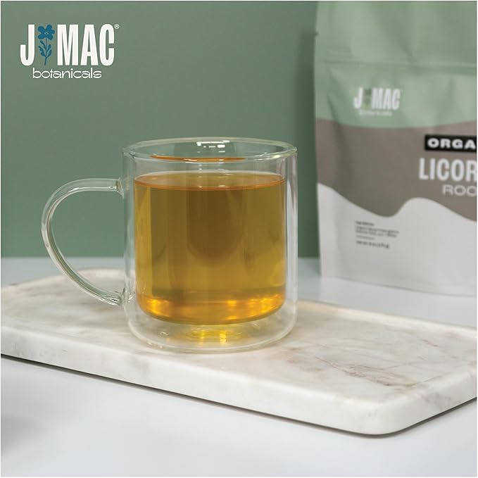 J MAC BOTANICALS Organic Licorice Root Tea Cut and Sifted Dried Herb regaliz Raiz organico