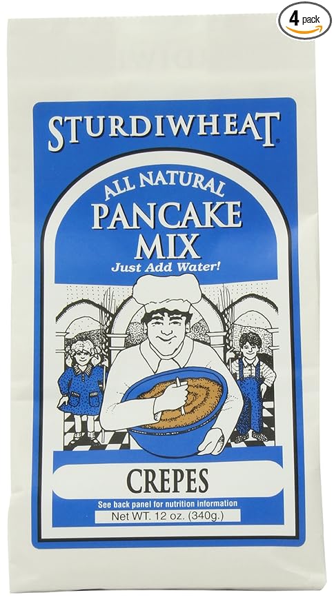 Sturdiwheat All Natural Pancake Mix Crepes 12-Ounce Package (Pack of 4)