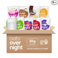 Oats Overnight Fruit Variety Pack - High Protein High Fiber Breakfast Protein Shake - Gluten Free Non GMO Protein Oatmeal - Fruity Cereal Chocolate Covered Banana &amp More (8 Pack + Shaker Bottl