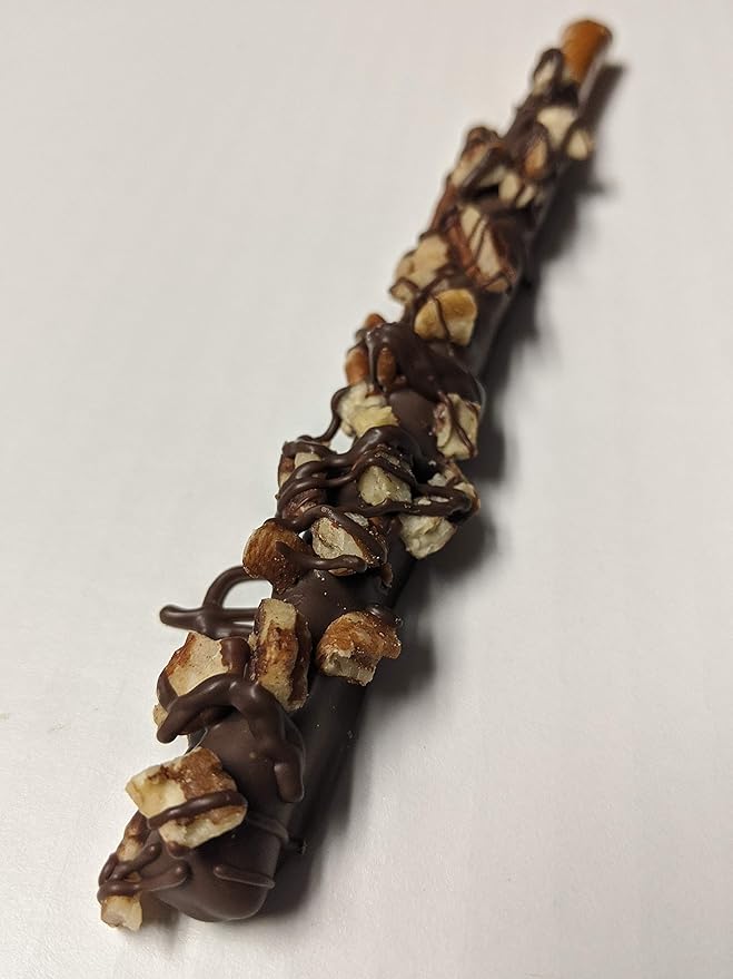 Chocolate Covered Pretzel rods Nut Lovers Hand Made Chocolate dipped