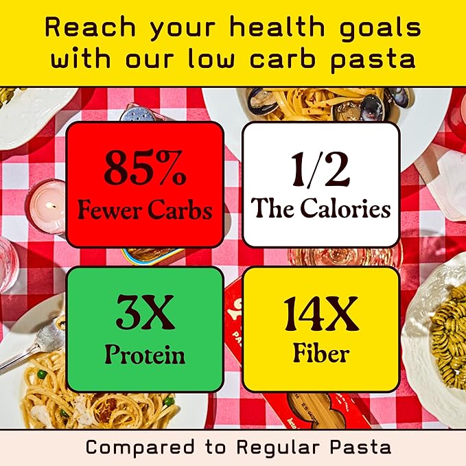 Pete's Pasta 6 Pack Low Carb Pasta - 3 Pack Elbow + 3 Pack Penne Protein Pasta - Authentic Italian Keto Pasta Noodles - Imported from Italy