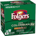 Folgers Decaf 100% Colombian Medium Roast K Cup Pods for Keurig Brewers 18Count (Pack Of 4) packaging May Vary