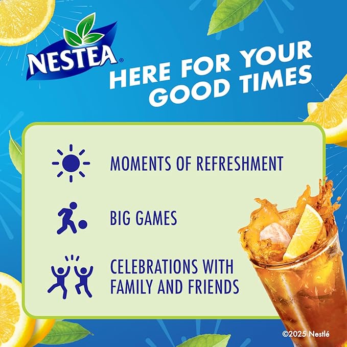 Nestea Original Canadian Lemon Iced Tea Mix Jumbo Can 2.2 Kilogram 122 Servings Imported from Canada