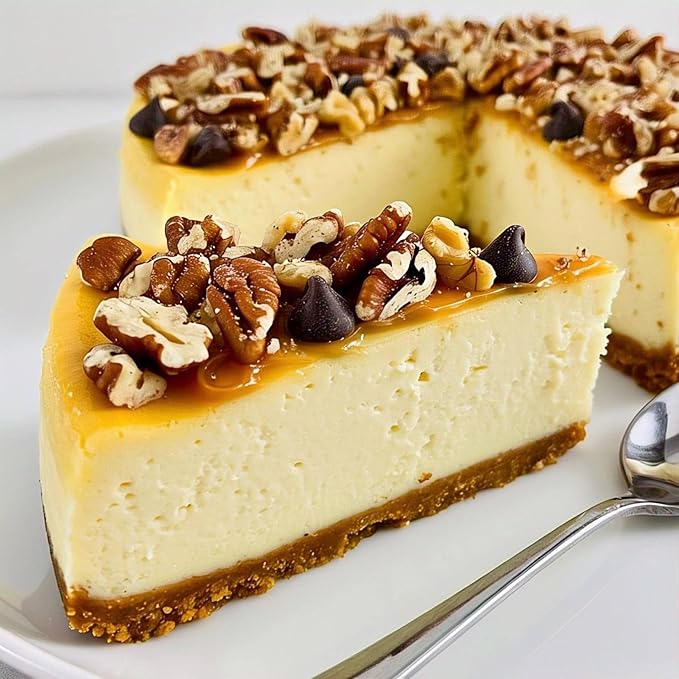 ANDY ANAND CHOCOLATIER Luxurious 9 Turtle Cheesecake | Freshly Baked With California Cream Cheese Chocolate Chips Nuts &amp Caramel | No Preservatives All-Natural Ingredients | Exquisitely Rich &
