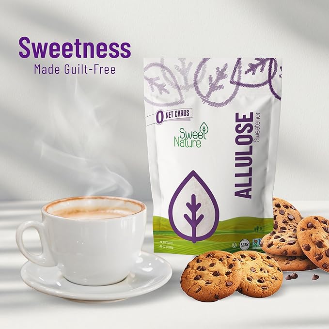 Sweet Nature Allulose Sweetener 3 lb Resealable Bag Keto Sugar Substitute Non-GMO Gluten-Free Kosher Zero Calorie Natural Granulated Sugar Alternative Allulose Powder for Baking &amp Cooking