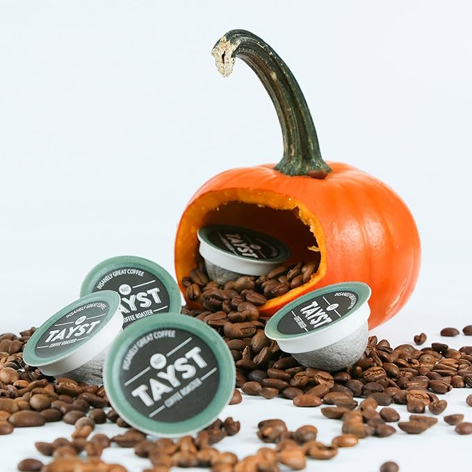 Tayst Coffee Pods Pumpkin Crush Medium Roast K Cups Compatible with Keurig Coffee Maker Sustainable Single Serve Pack of 100