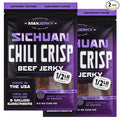 MaxJerky Sichuan Chili Crisp Beef Jerky 104 Grams of Protein 8 OZ (2 Pack)