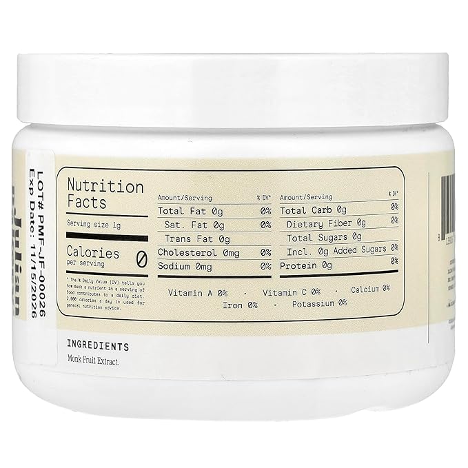 Julian Bakery Pure Monk | v25% Monk Fruit Extract | Sweetener | Sugar Free | 3.5oz | 100 Servings